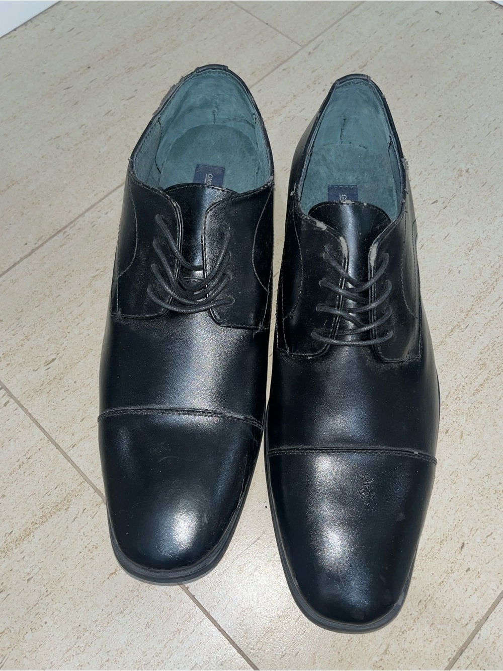 Giorgio Brutini Black Cap-Toe Leather Oxfords RARE Red Bottom Men’s Size 13